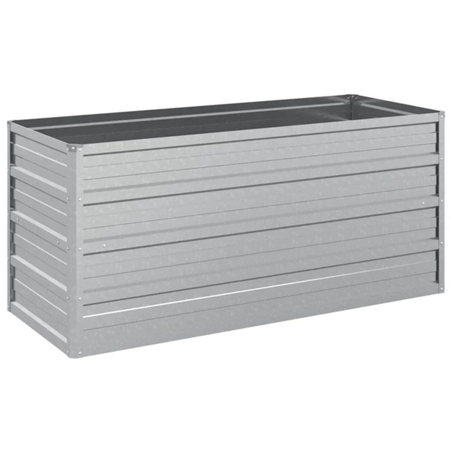 vidaXL Garten-Hochbeet 100x40x45 cm Stahl Silber 1085263