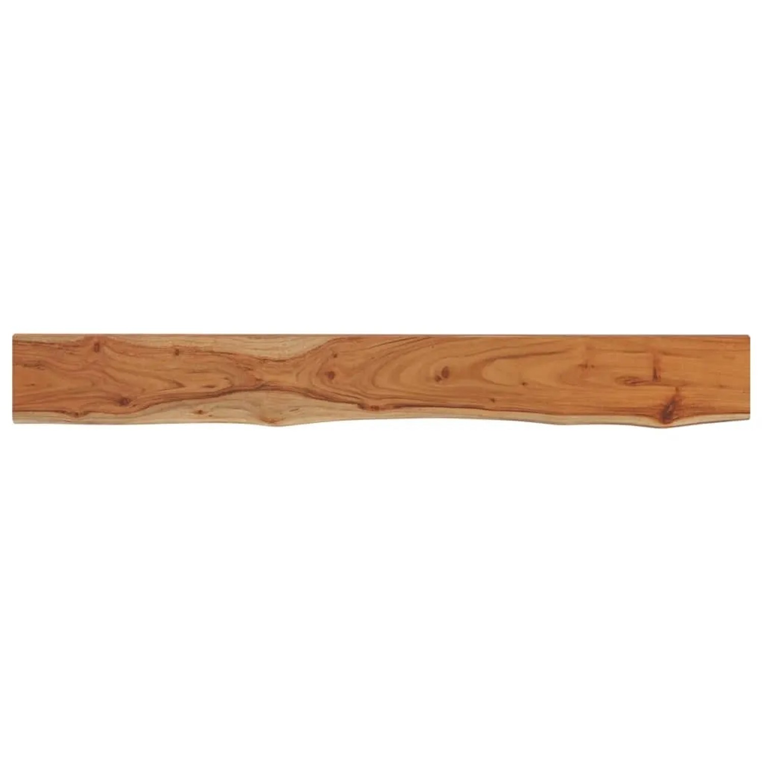 vidaXL Wandregal 140x20x3,8 cm Rechteckig Massivholz Akazie Baumkante 370279