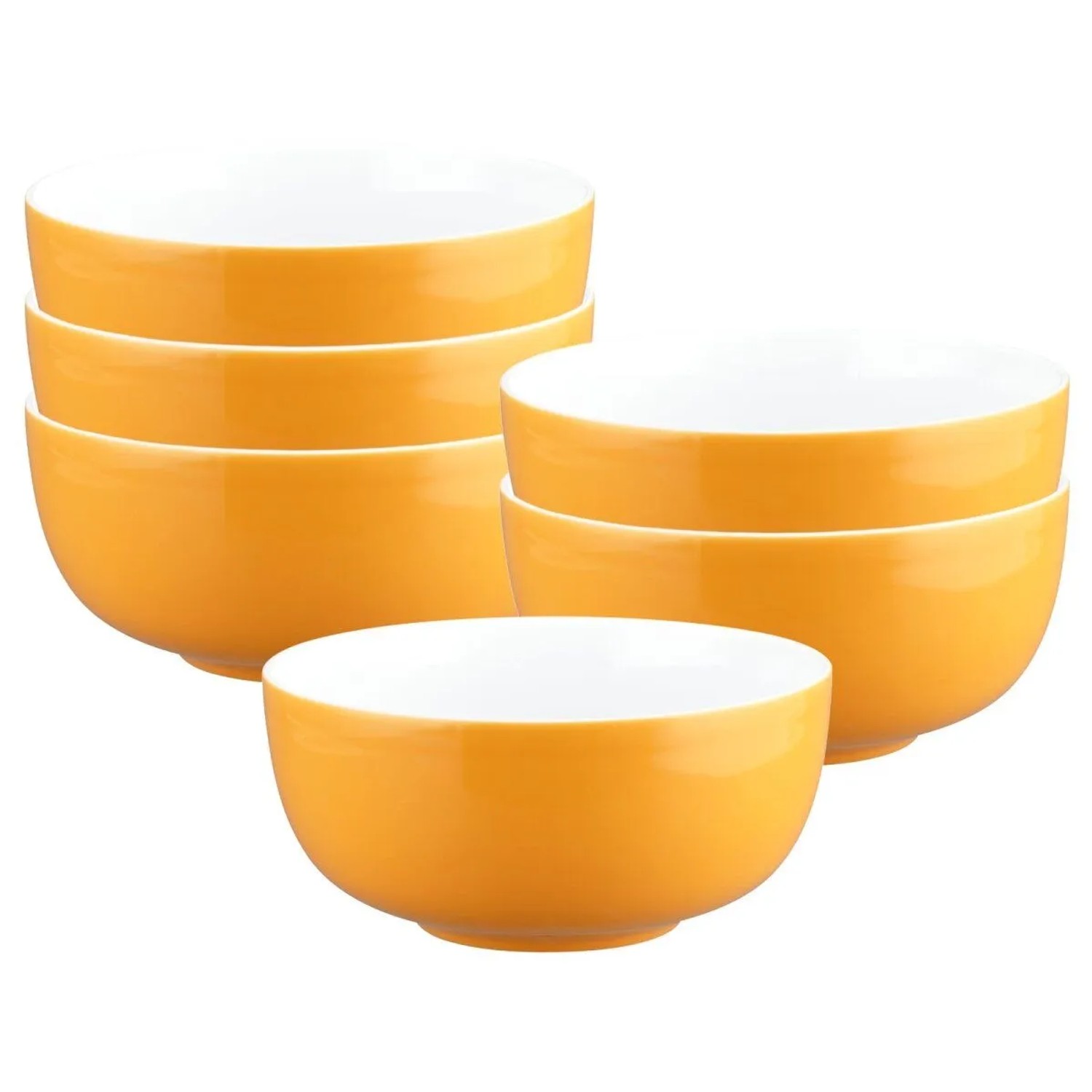 Seltmann Weiden Liberty Pure Colors Müslischale 15 cm 6er Set Mango Orange