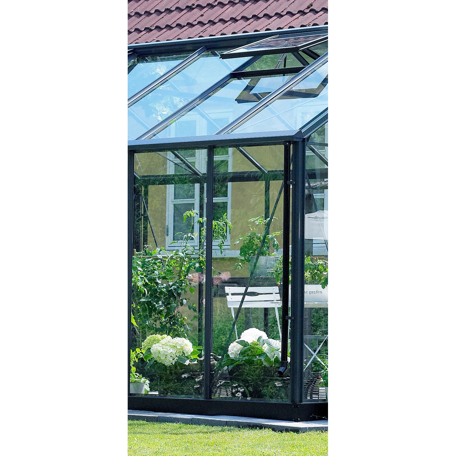 Juliana Gewächshaus Premium 10,9 m² 3 mm Sicherheitsglas Anthrazit
