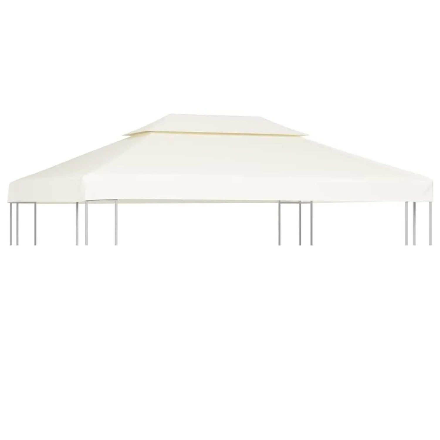 vidaXL Pavillon-Ersatzdach 310 g/m² Cremeweiß 3x4 m 40880