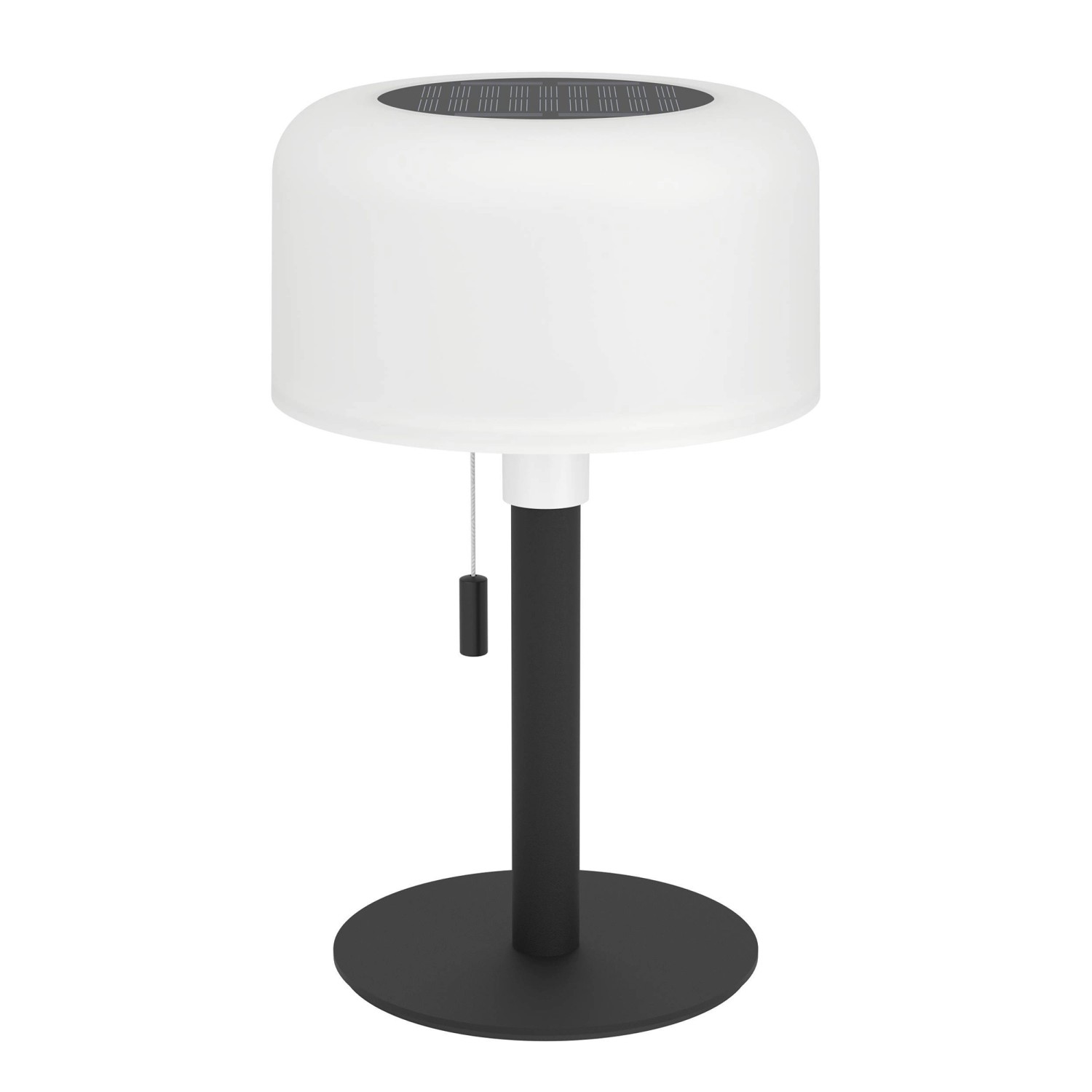 EGLO Solar-LED-RGBW-Tischleuchte MONTAPALMA Weiß-Schw. rund m. Zugschalter günstig online kaufen