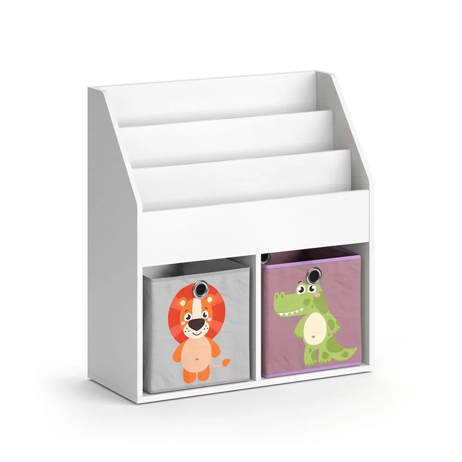 Vicco Kinderregal Luigi Weiß 72 x 79 mit 2 Faltboxen Art Nr 36214