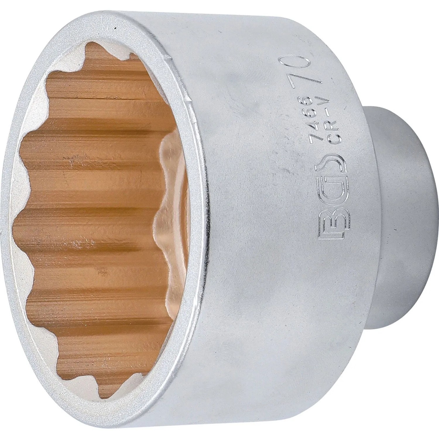BGS Steckschlüssel Einsatz Zwölfkant Antrieb Innenvierkant 20 Mm  3 4 Zoll  SW 70 Mm 7466