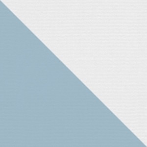 Strukturierte, matte, weiße Vliestapete mit Textiloptik, teilweise hellblau.