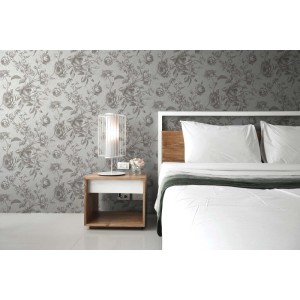 Tadessi Tapete Floral M1-No.1838 Vliestapete in Grau
