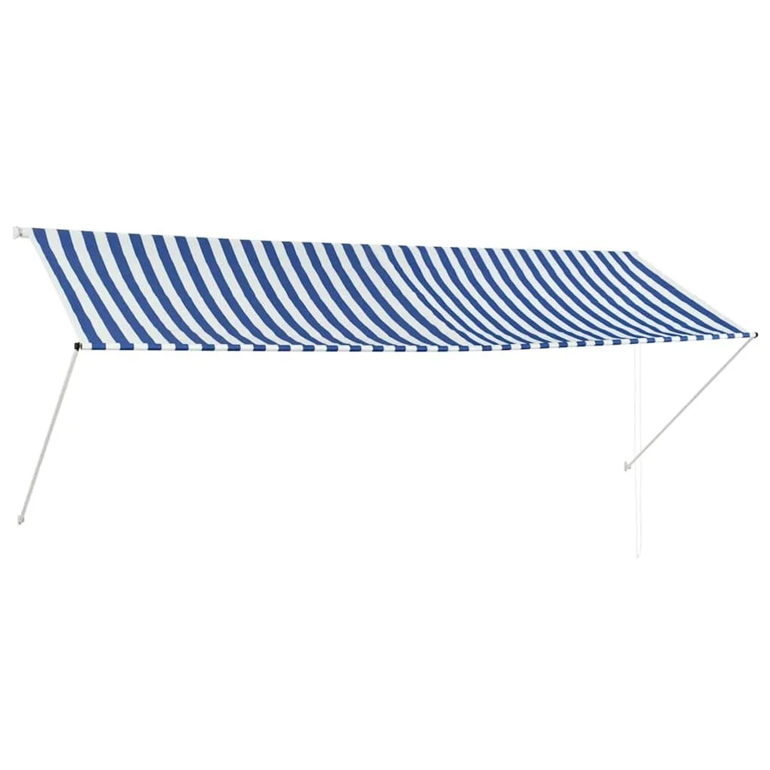 vidaXL Einziehbare Markise 350 x 150 cm Blau und Weiß 143750