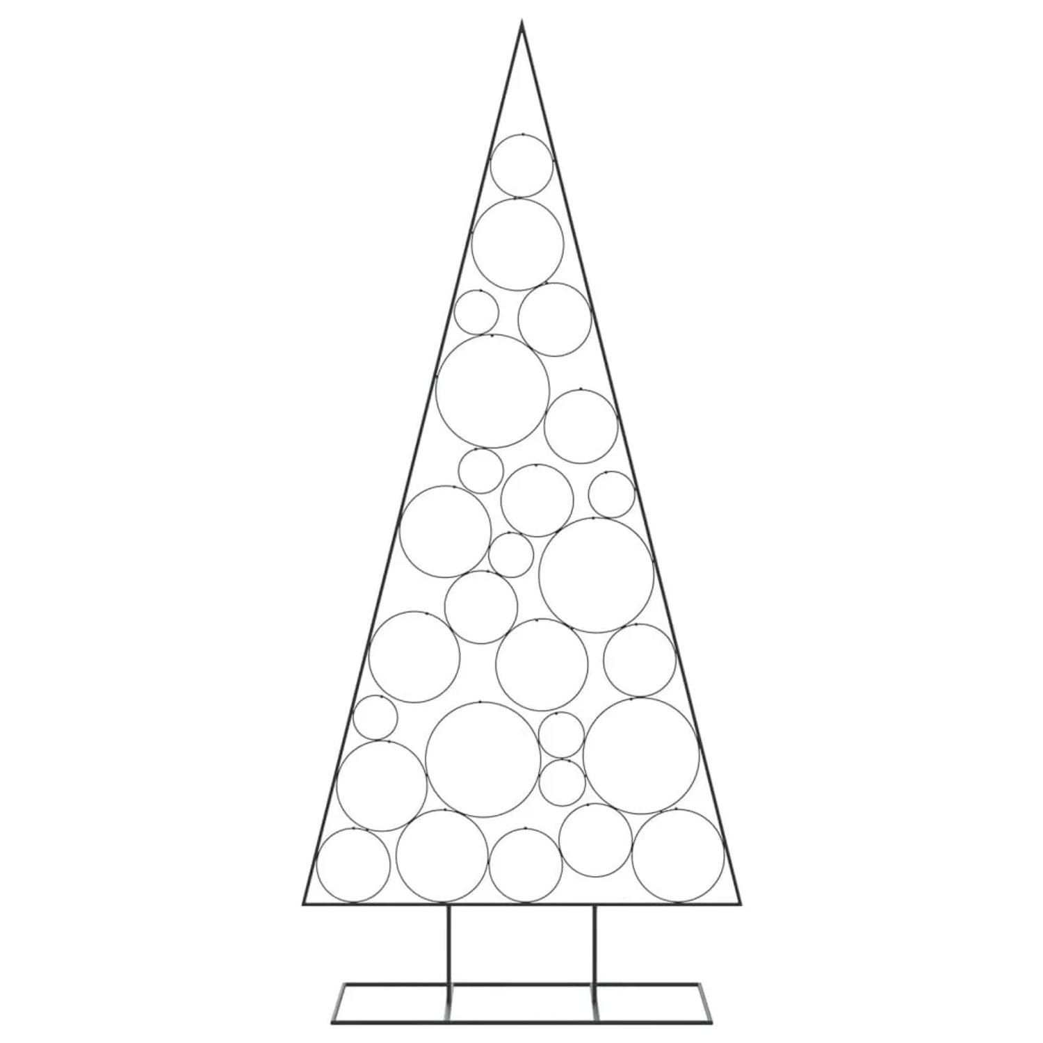 vidaXL Metall-Weihnachtsbaum zum Dekorieren Schwarz 210 cm 4018959