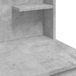 Detailansicht: Betongrauer Schminktisch mit Ablage, vidaXL, 96x40x142 cm.