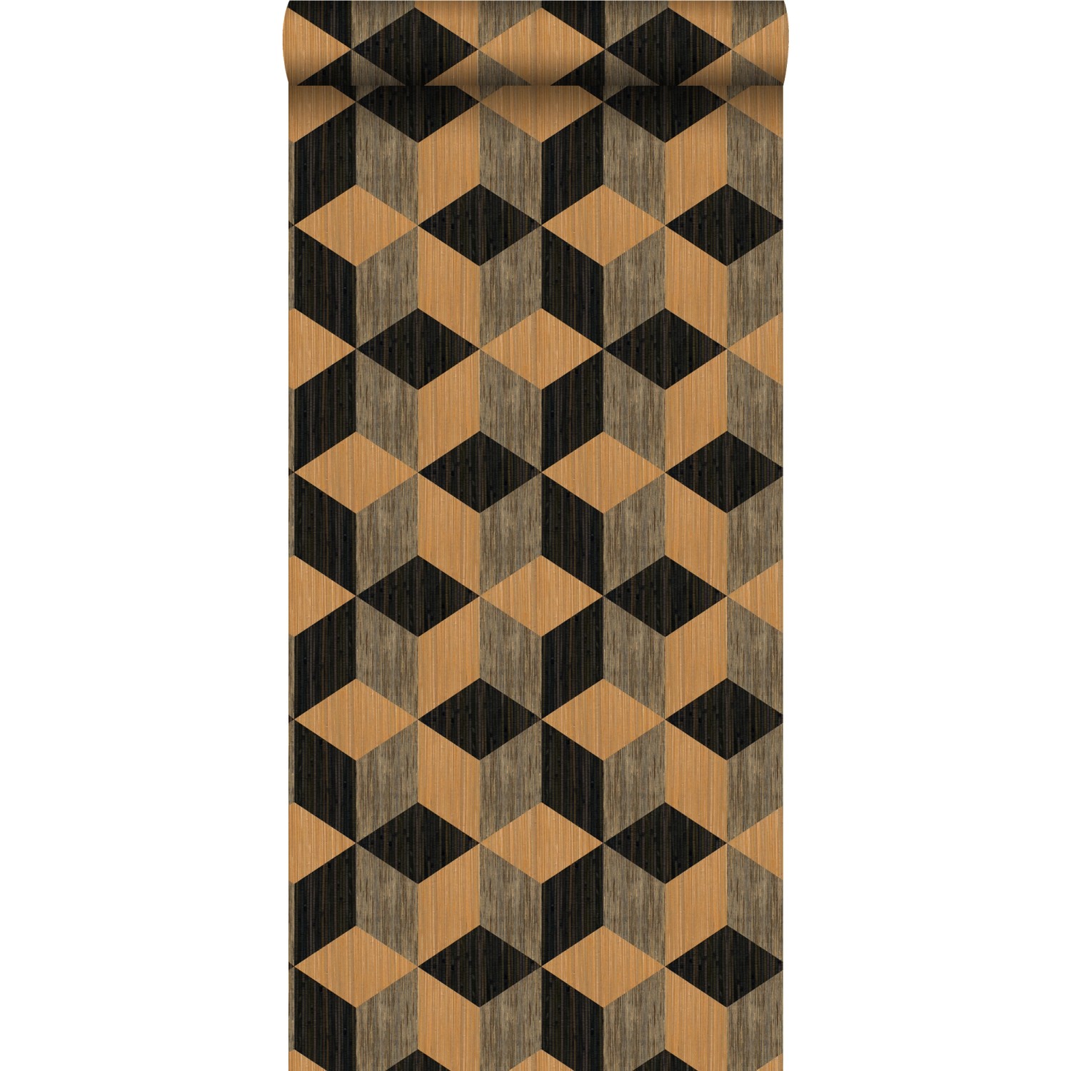 Origin Wallcoverings XXL-Vliestapete 3D Grasmuster Hellbraun und Dunkelbrau günstig online kaufen