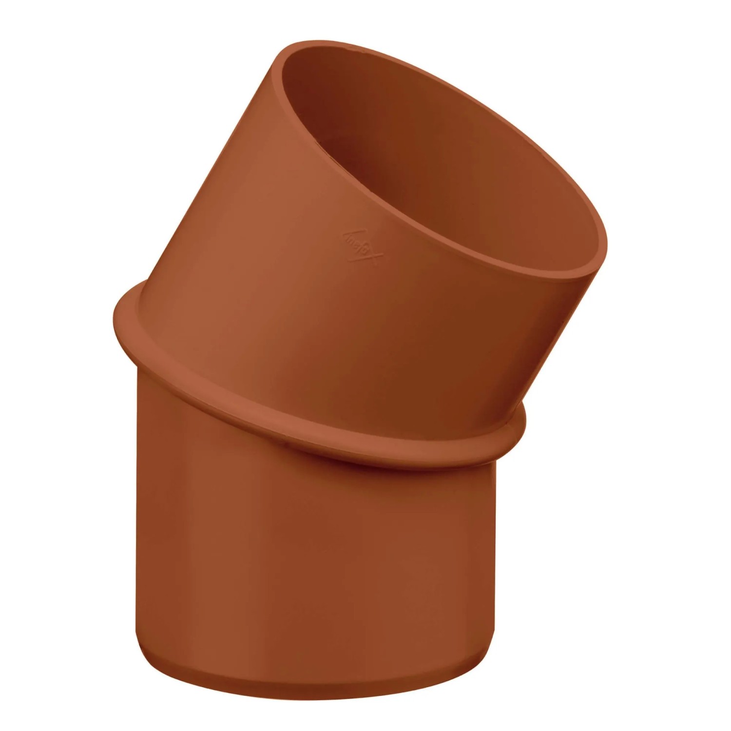 Inefa Rohrbogen 30 Grad PVC DN 100 für Fallrohr Braun Verbindungselement