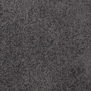 Nahaufnahme: Anthrazitfarbener Teppichboden Bari als Meterware, 400 cm breit.