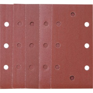 5 LUX Schleifstreifen Classic, 93x190mm, K180, mittig gelocht für Schwingschleifer.