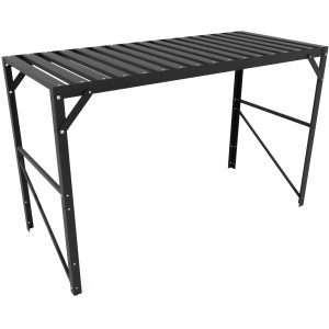 Schwarzer Vitavia Alutisch (121x54x76 cm) mit Ablage für Gewächshäuser.