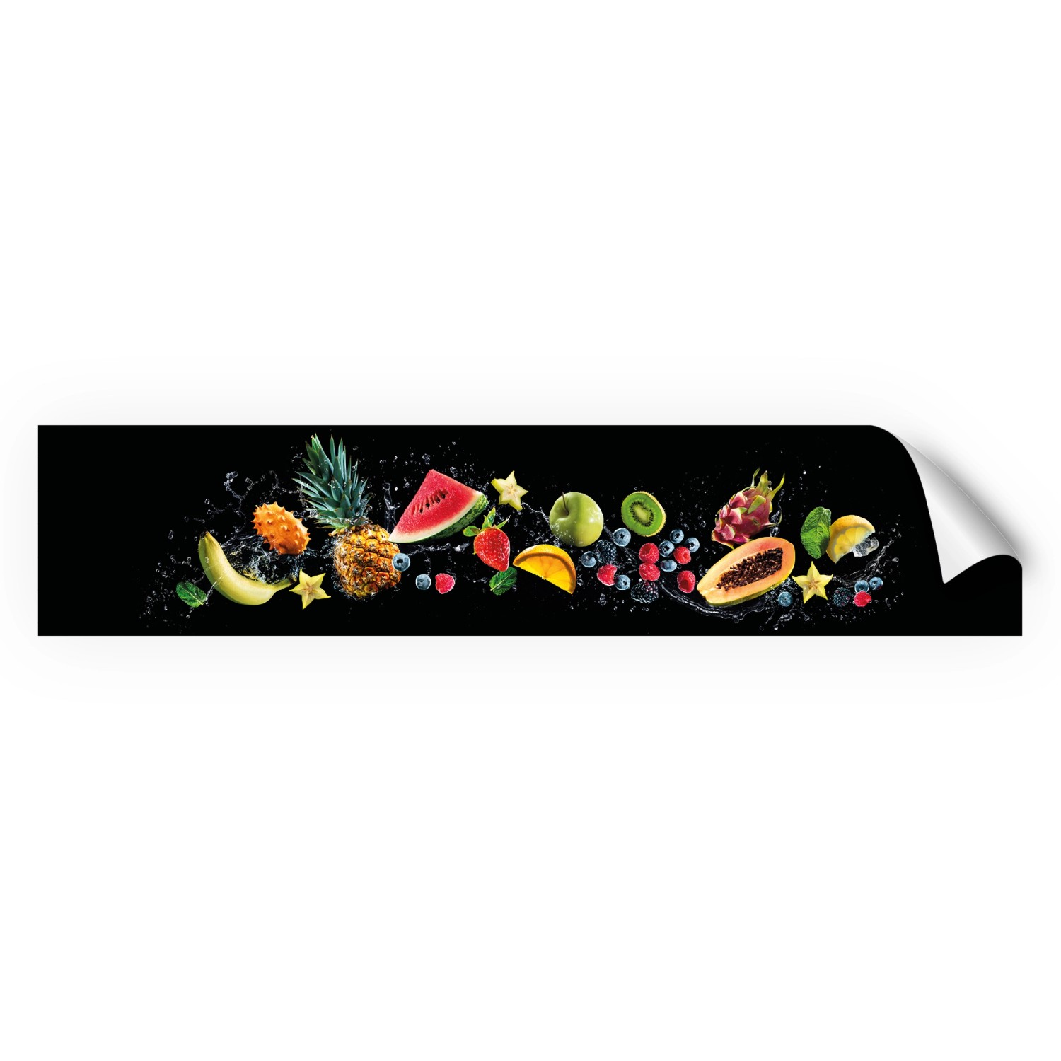 Myspotti Küchenrückwandfolie Fruit Splash Selbstklebend 280 cm x 60 cm
