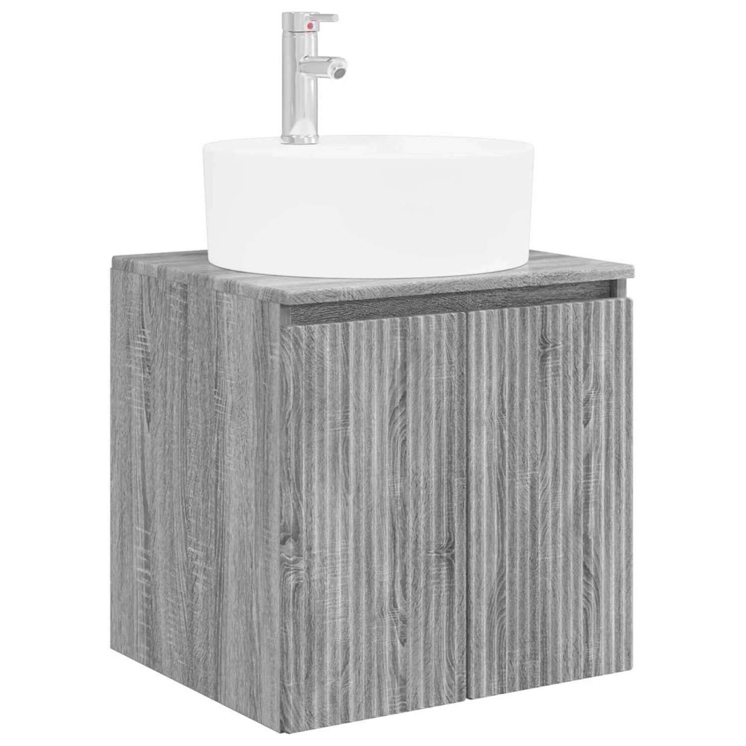 vidaXL Wandmontierte Waschtisch Grau Sonoma 49,5 x 44,5 x 65 cm 890438