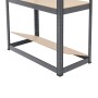Detailaufnahme: Graues Juskys Lagerregal Easy mit MDF-Böden, Stecksystem, 160x80x40 cm.