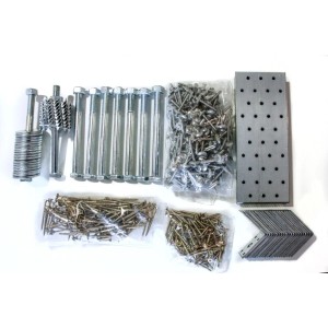 Beschlagbeutel für Karibu Doppelcarport Eco 1: Schrauben, Bolzen, Winkel und Platten.
