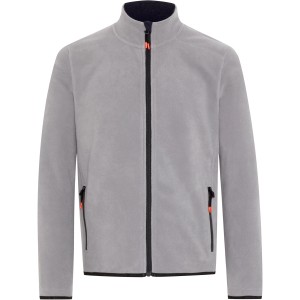 Graue Gardena Herren Fleecejacke Vapor, Größe S, mit durchgehendem Reißverschluss und Stehkragen.