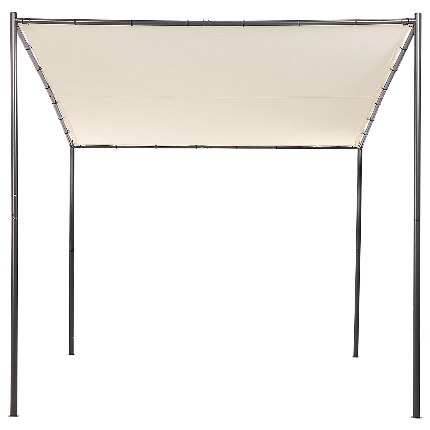 Beliani Garten-Pergola VIMINO Beige Schwarz 294x282x282 günstig online kaufen