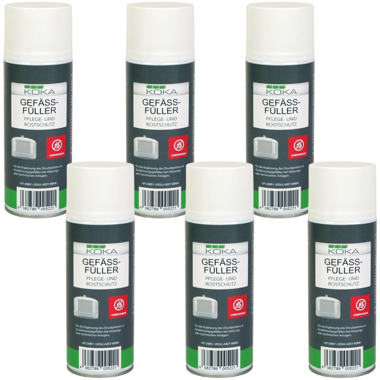 KOKA 6x Gefäßfüller Unbrennbar 400ml günstig online kaufen