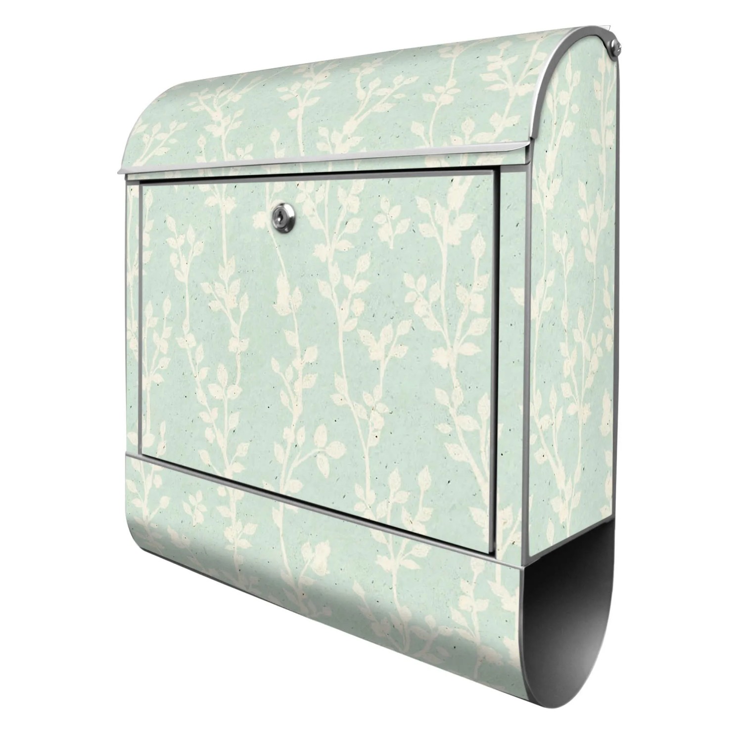 Banjado Design Briefkasten Silber Pulverbeschichtet 39x47x14cm 2 Schlüssel günstig online kaufen