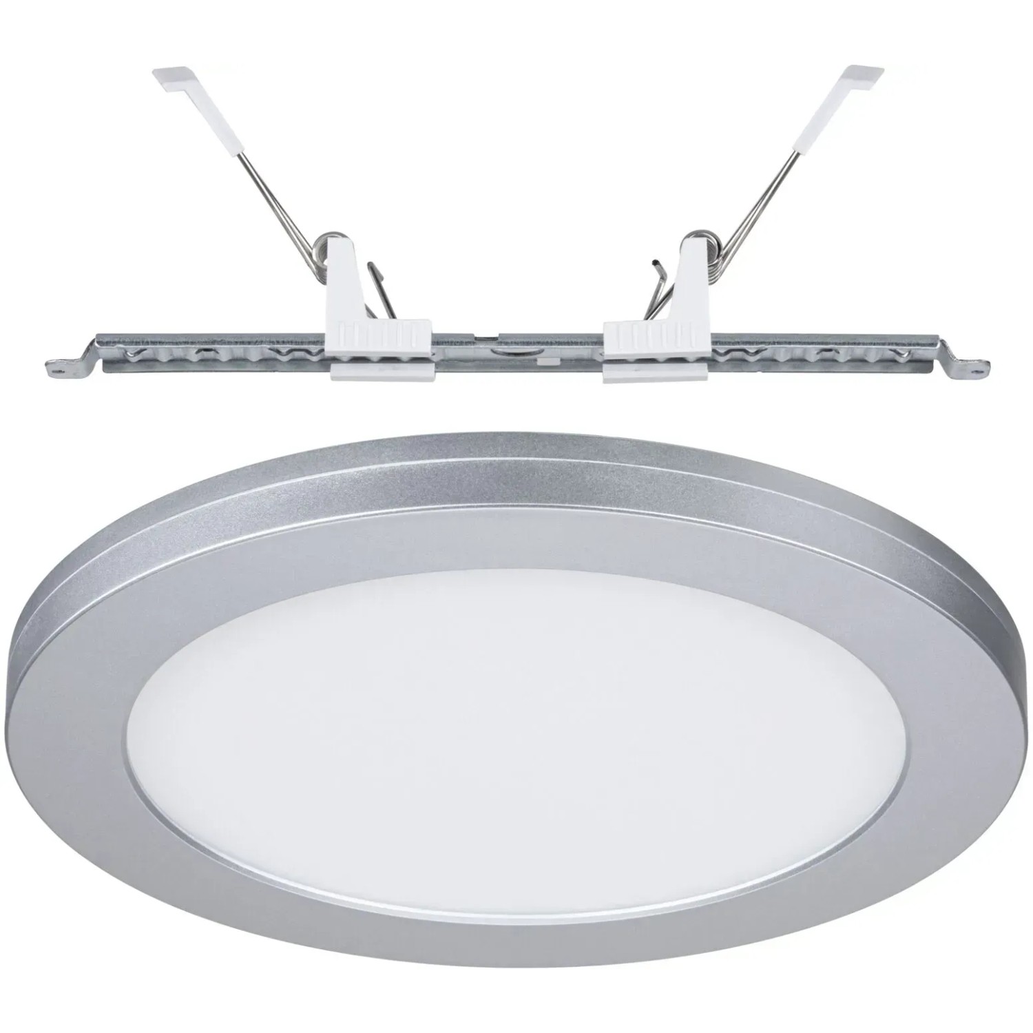 Paulmann LED-Einbaupanel 2in1 Cover-it Chrom, runde LED Lampe mit Montagezubehör.