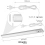 Oktaplex Riva LED Unterbauleuchte 2er Set, dimmbar, warmweiß, Aluminium, mit Sensor und Schalter.