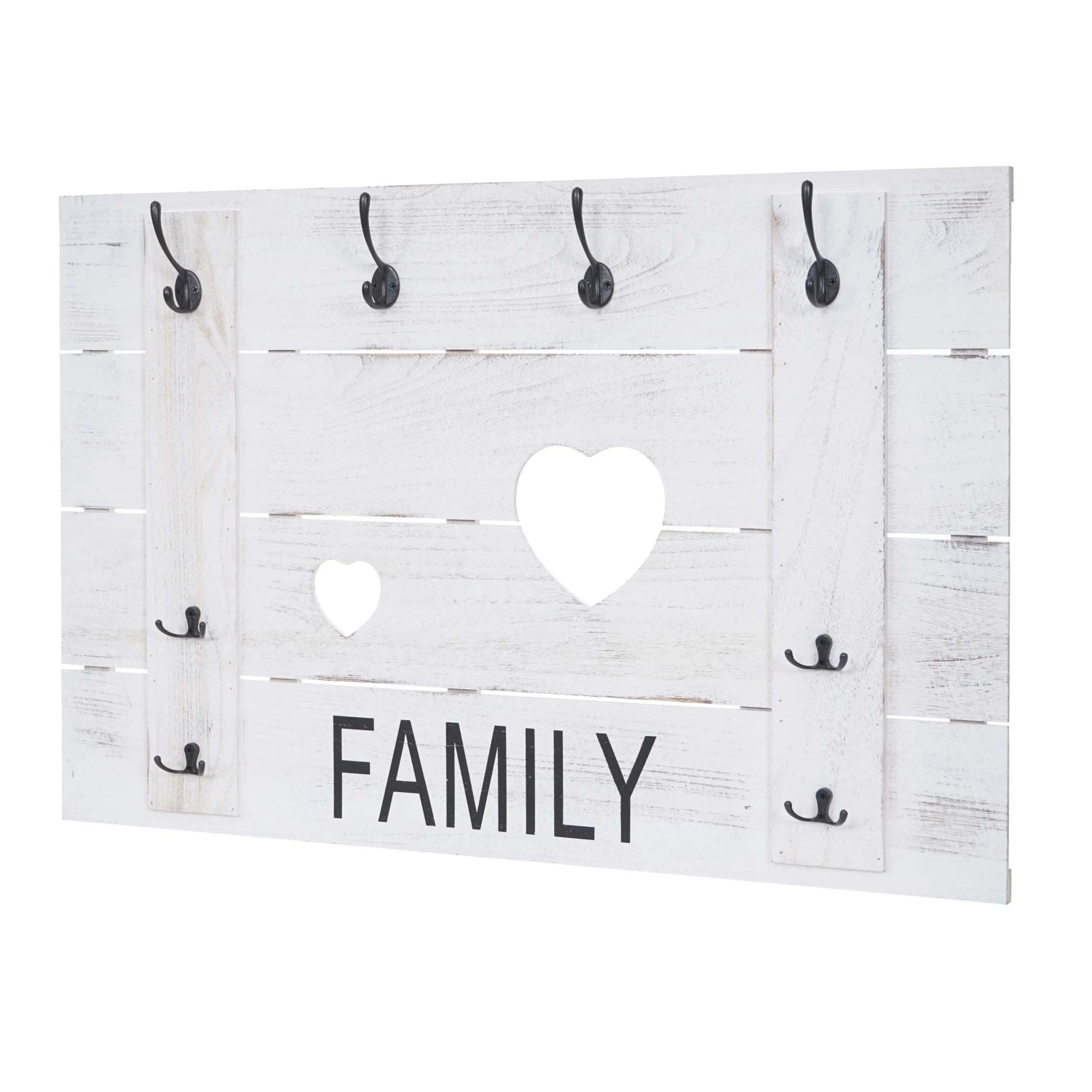 MCW Wandgarderobe C89 Family Shabby-Look Weiß Shabby