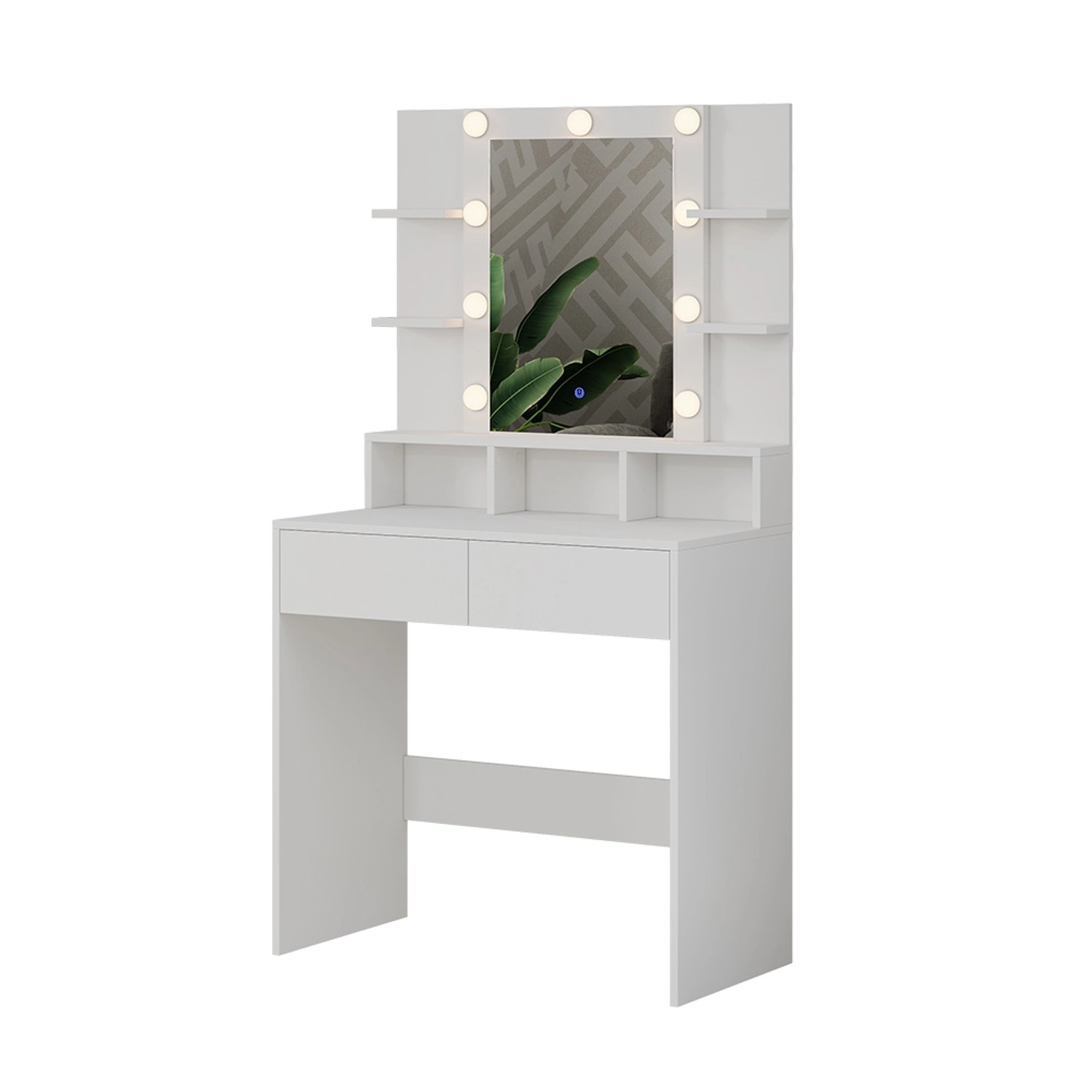Vicco Schminktisch Taylor Weiß 80 cm mit LED Beleuchtung günstig online kaufen