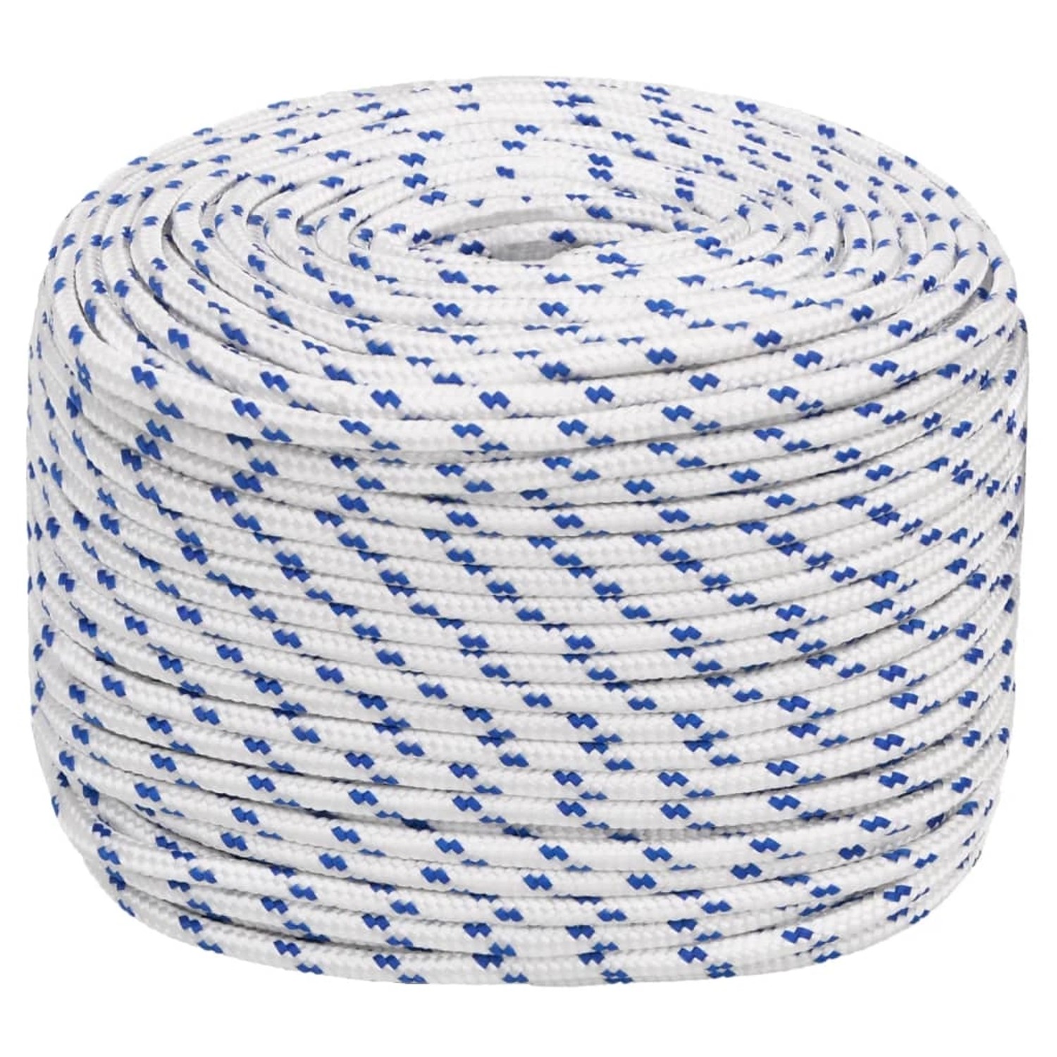 vidaXL Bootsseil Weiß 10 mm 25 m Polypropylen 152294