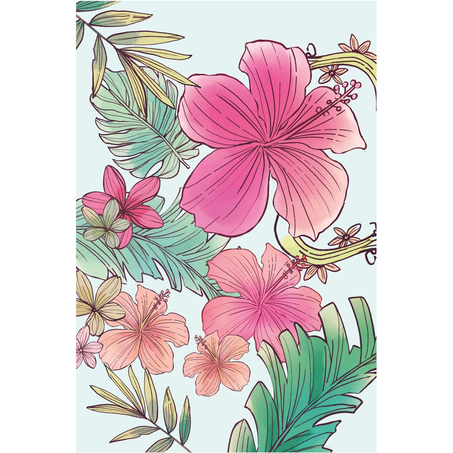 Komar Wandbild Ariel Flowers 50 x 70 cm