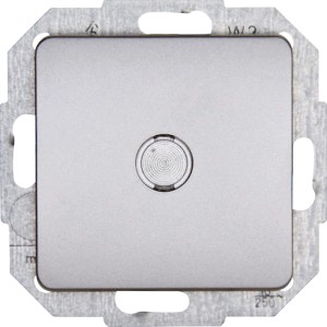 Kopp Kontrollschalter Milano Stahl mit Glimmlampe für Schalter & Taster.