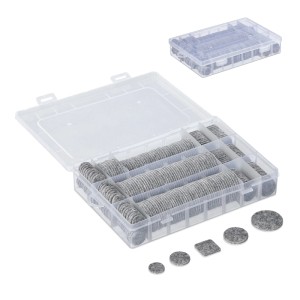 Relaxdays Filzgleiter 272er Set Filz/PVC Grau Selbstklebend 4 cm x 19,5 cm x 13,5 cm
