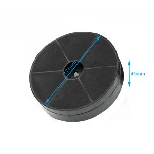 AIR2GO Aktivkohlefilter für Siemens Dunstabzugshaube, 2er-Set, 171x45mm.