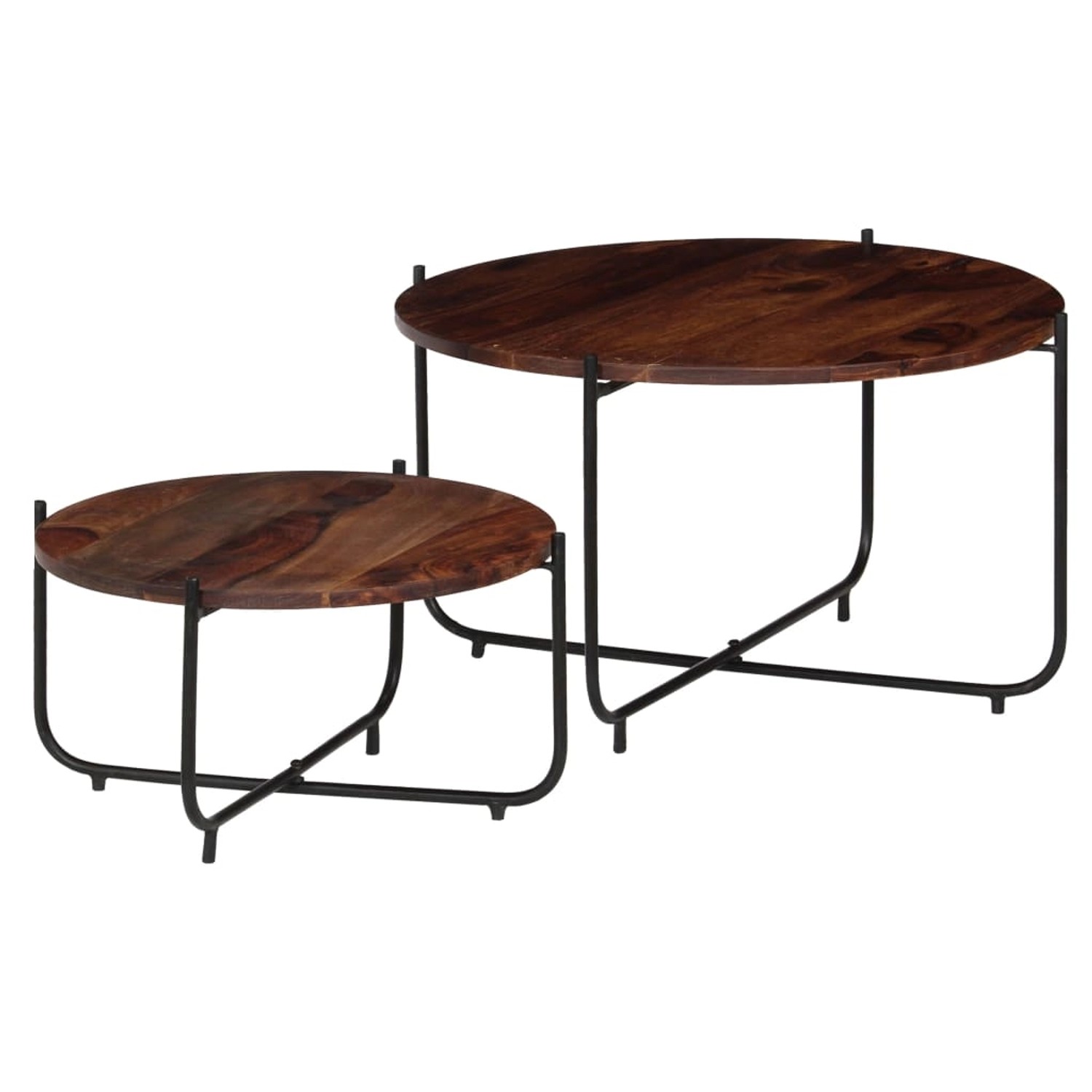 vidaXL 2-tlg. Couchtisch-Set Massivholz Akazie 60x35 cm 246015