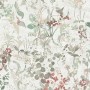 A.S. Création Vliestapete mit Blumenmuster in Weiß und Grün für dekorative Wandgestaltung.
