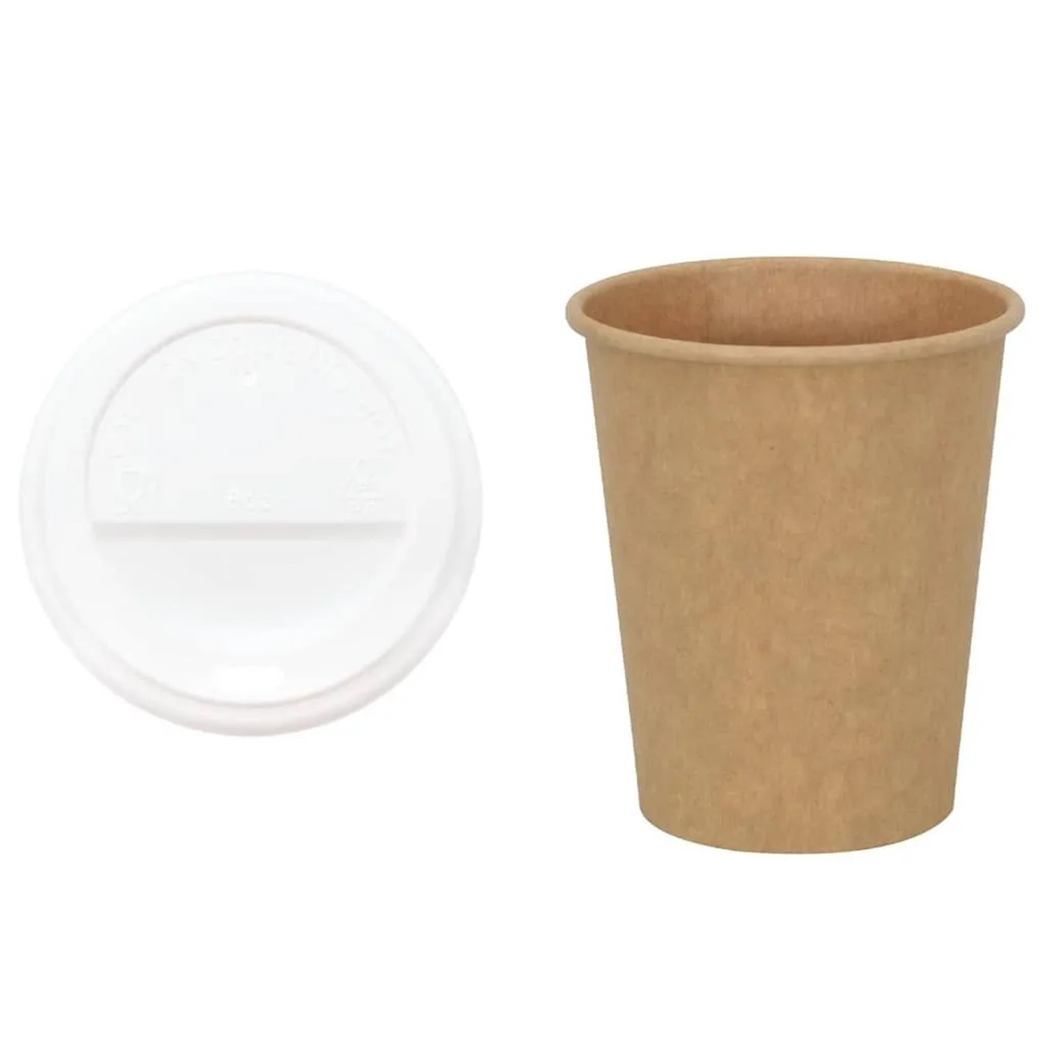DELUKE Pappbecher Braun 1000 Stück Mit Deckel 200ml Einwegbecher Getränkebecher Pappe Becher Einweg Kaffeebecher Teebecher Partybecher