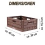 Bestgoodies Faltbox in Holzoptik, 40x30 cm, für Badaccessoires und mehr.
