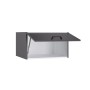 OPTIFIT Aufsatzschrank Kiel420, 60 cm, anthrazit matt, mit geöffneter Klappe. Hauswirtschaftsraummöbel.