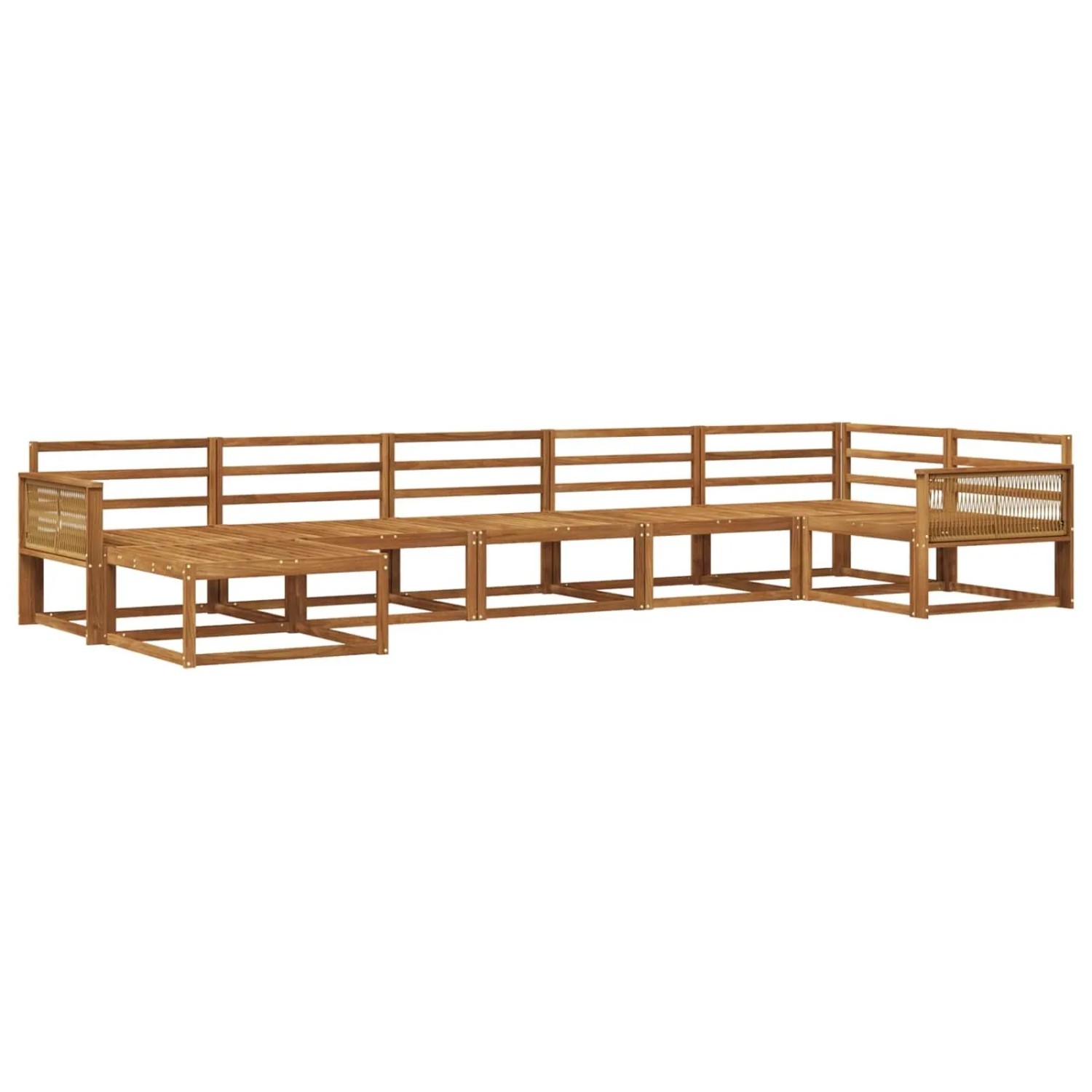 vidaXL Outdoor-Sofagarnitur 7 Stk Natur Massivholz Akazie 3382747