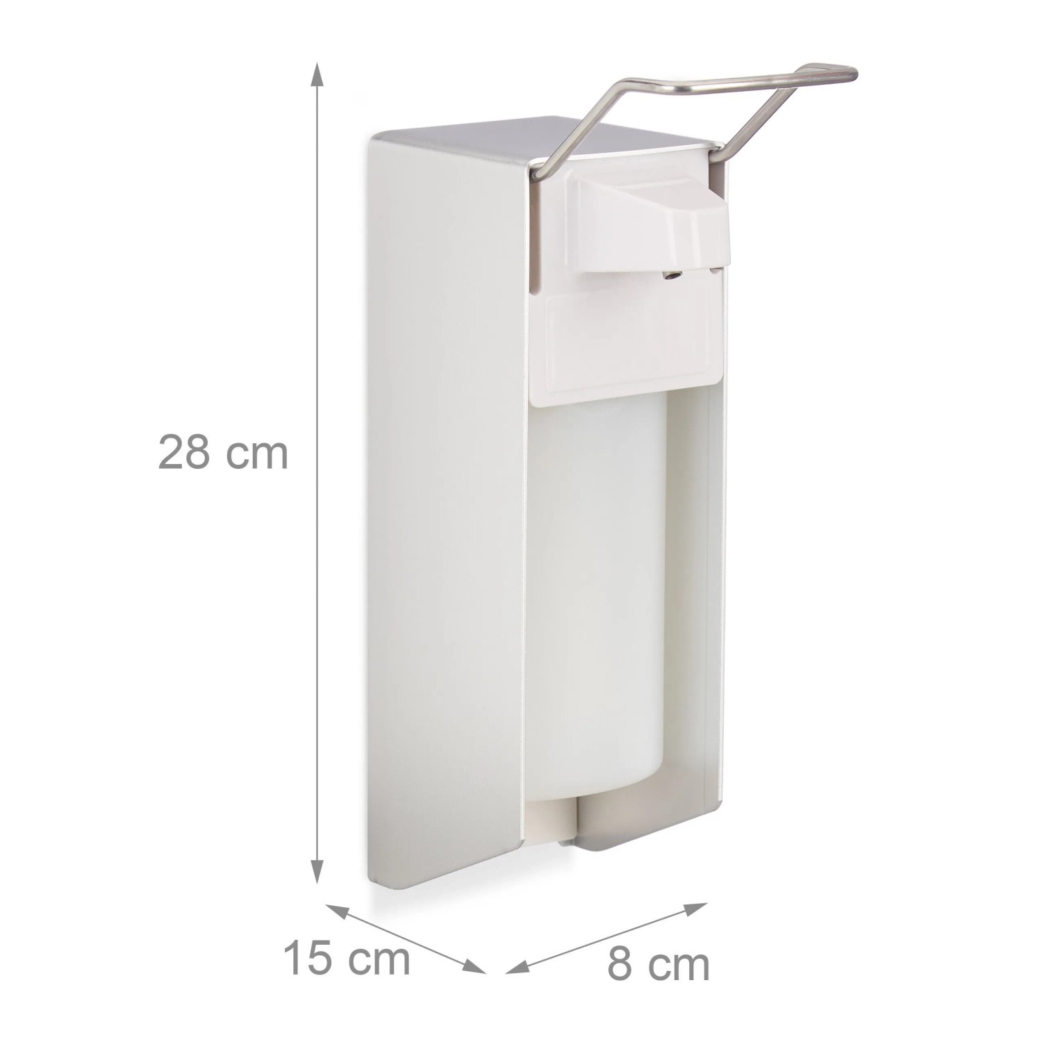 Relaxdays Desinfektionsspender Aluminium Silber 2er Set 28 cm x 8 cm x 15 cm 0,5 kg_4
