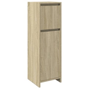 vidaXL Badezimmerschrank Sonoma-Eiche, 30x30x95 cm, mit Schublade und Fächern.