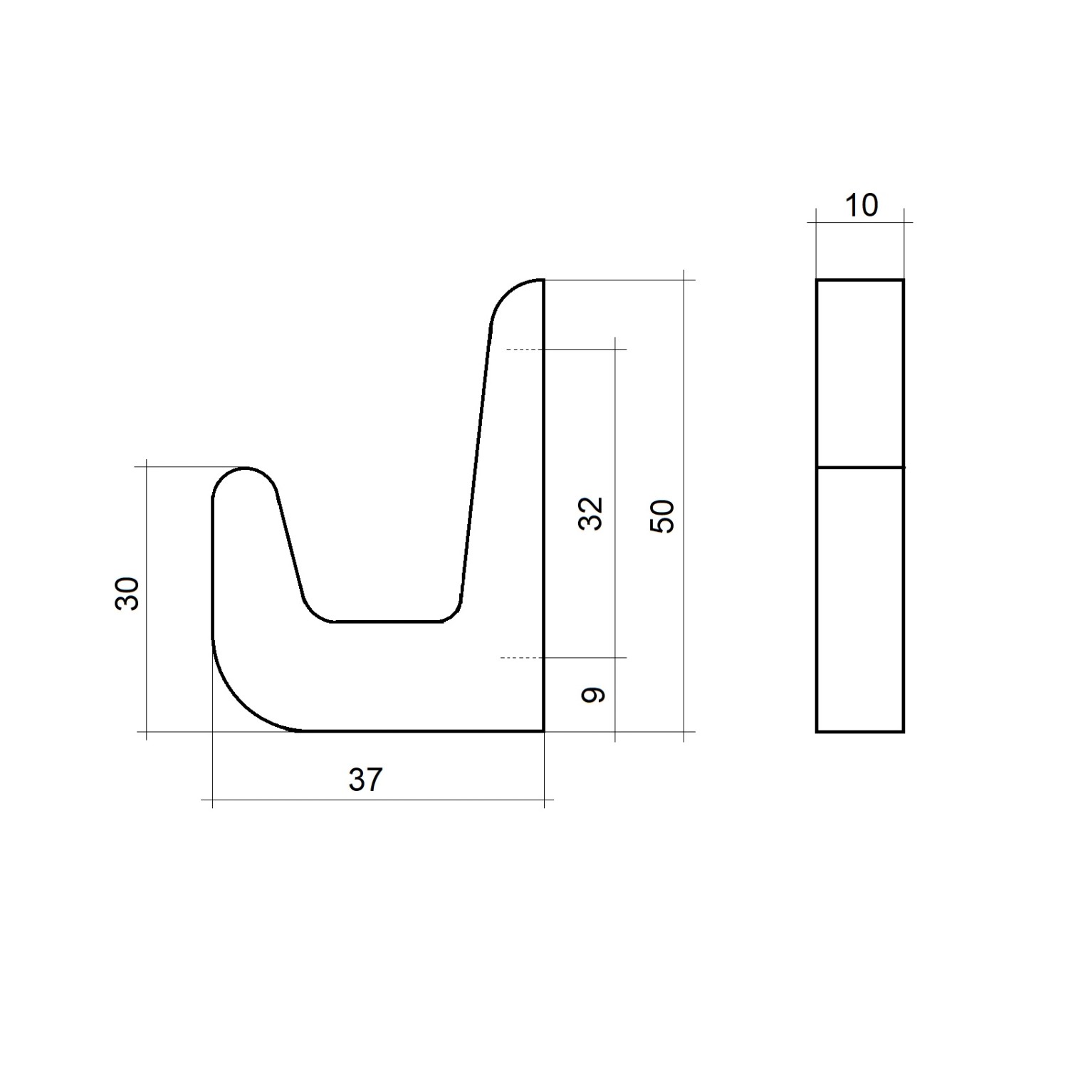 SOTECH Garderobenhaken NENA 50 x 10 x 37 mm Chrom Poliert_5