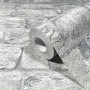 Graue Marburg Vliestapete GZSZ in 3D Steinoptik, Rolle angeschnitten.