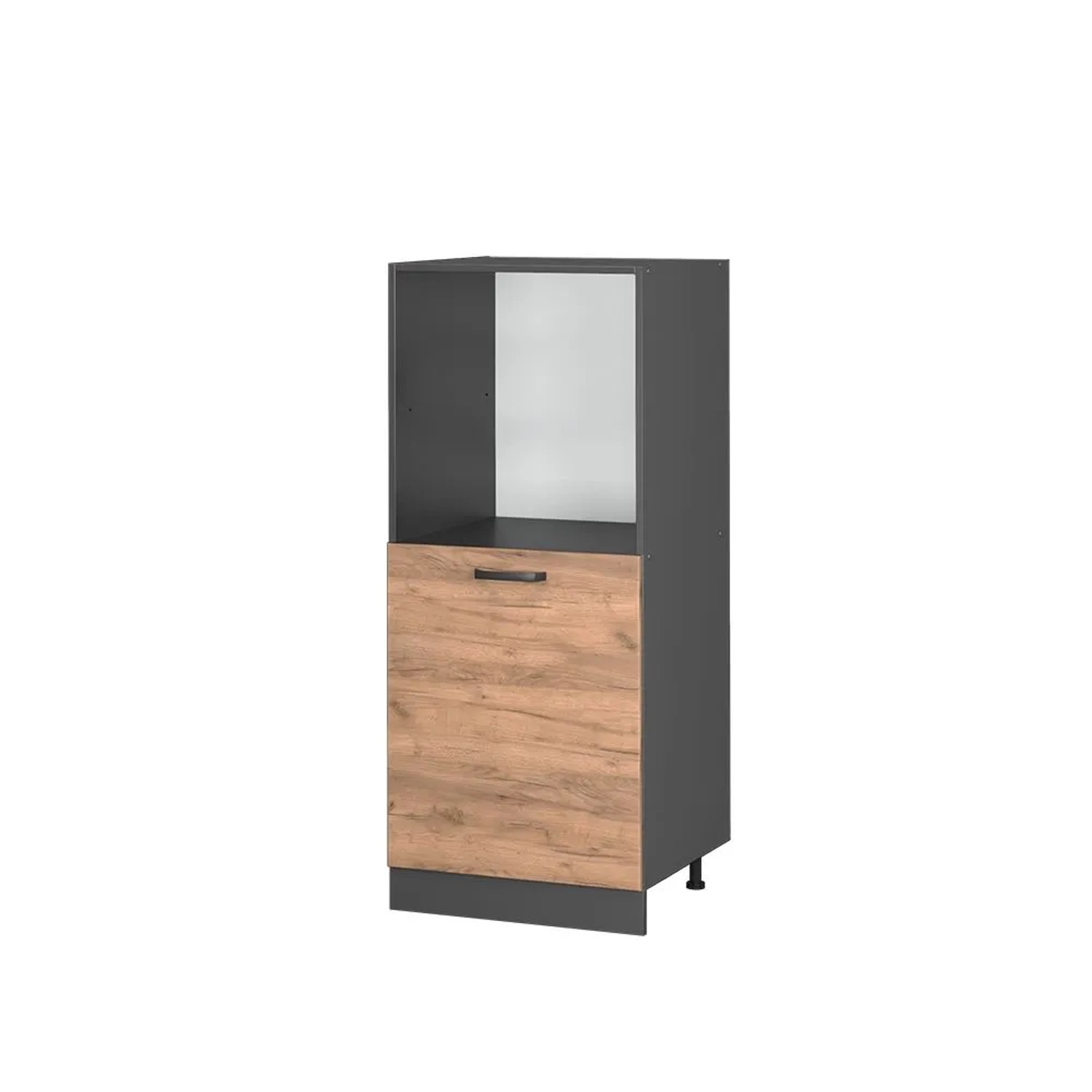 Vicco Herdumbauschrank R-Line Herdschrank Goldkraft Eiche Anthrazit 60 cm