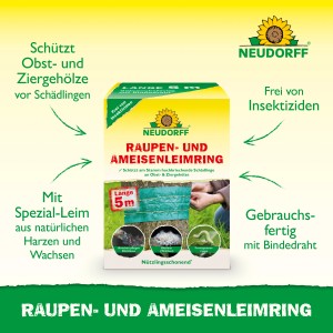 Neudorff Raupen- und Ameisenleimring 5 m: Insektizidfreier Leimring zum Schutz von Obstbäumen vor Schädlingen.