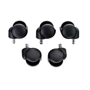 DELUKE Bürostuhl Rollen 11mm Stift 5er Set Rollen Für Bürostuhl 11x20mm Stift Bodenrollen Für Hartböden Rollen Für Schreibtischstuhl Drehstuhl