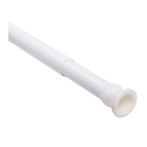 Weiße Sanilo Duschvorhangstange, ausziehbar von 90-170cm, einfache Montage.