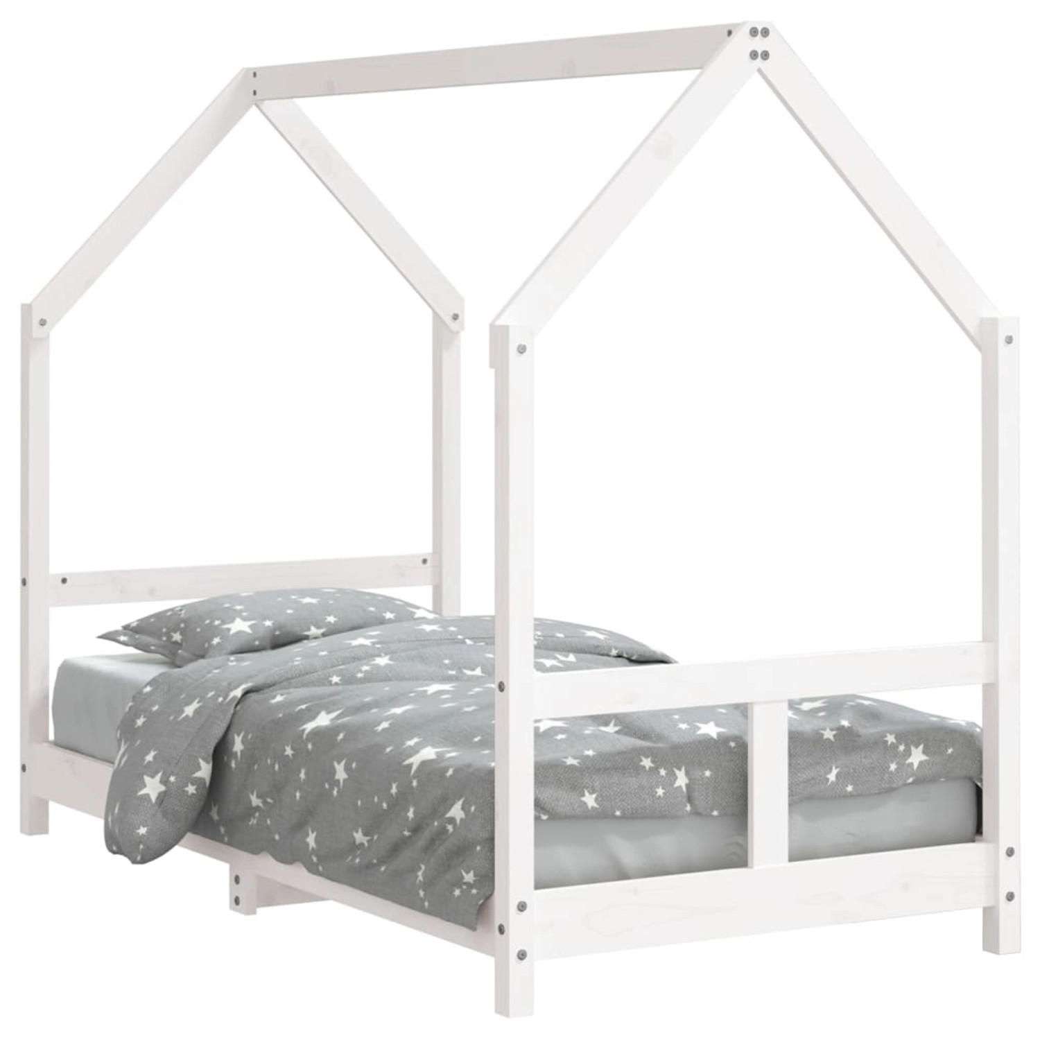vidaXL Kinderbett Weiß 80x160 cm Massivholz Kiefer 835725 günstig online kaufen